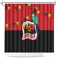 Happy Angola Shower Curtain 50 Years of Independence - Wonder Print Shop