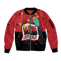 Happy Angola Sleeve Zip Bomber Jacket 50 Years of Independence - Wonder Print Shop