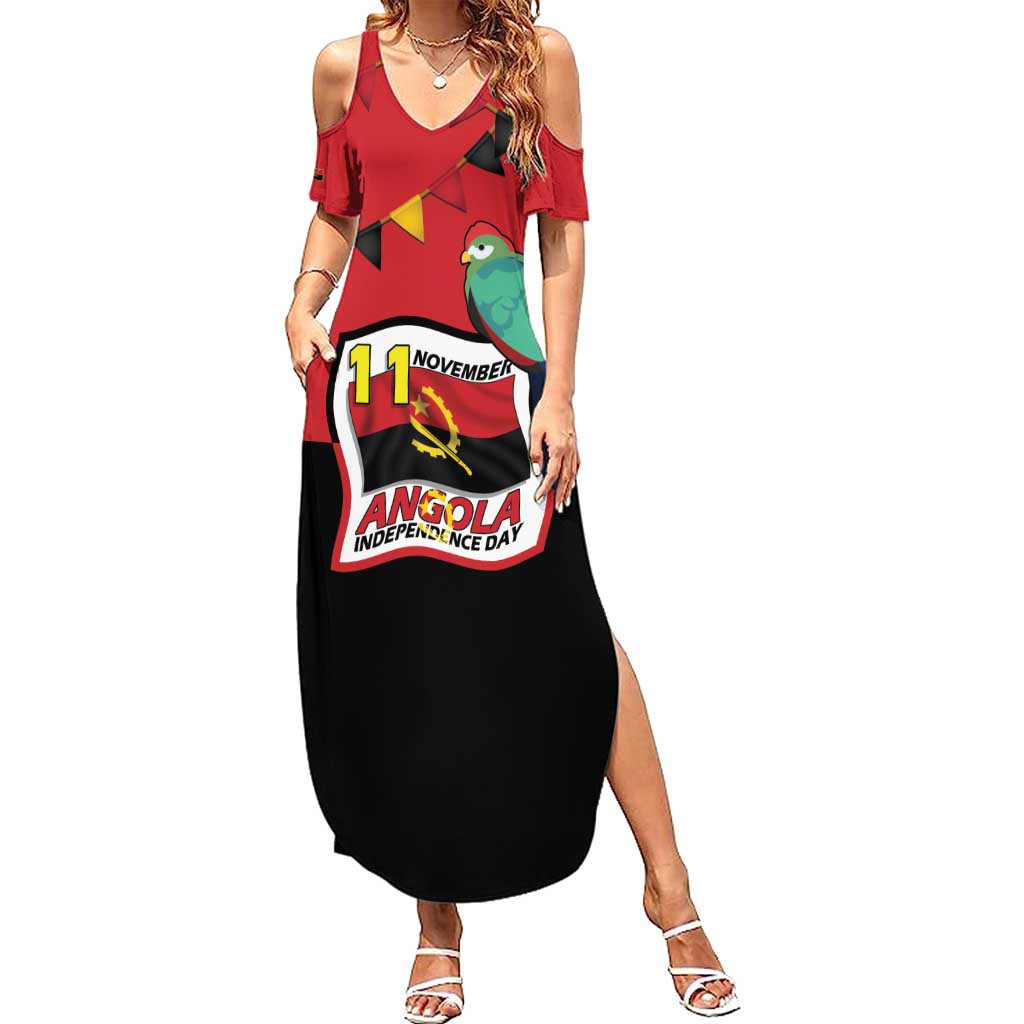 Happy Angola Summer Maxi Dress 50 Years of Independence - Wonder Print Shop