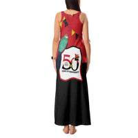 Happy Angola Tank Maxi Dress 50 Years of Independence - Wonder Print Shop