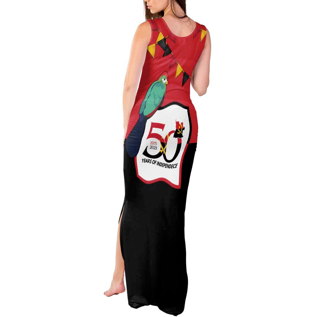 Happy Angola Tank Maxi Dress 50 Years of Independence - Wonder Print Shop