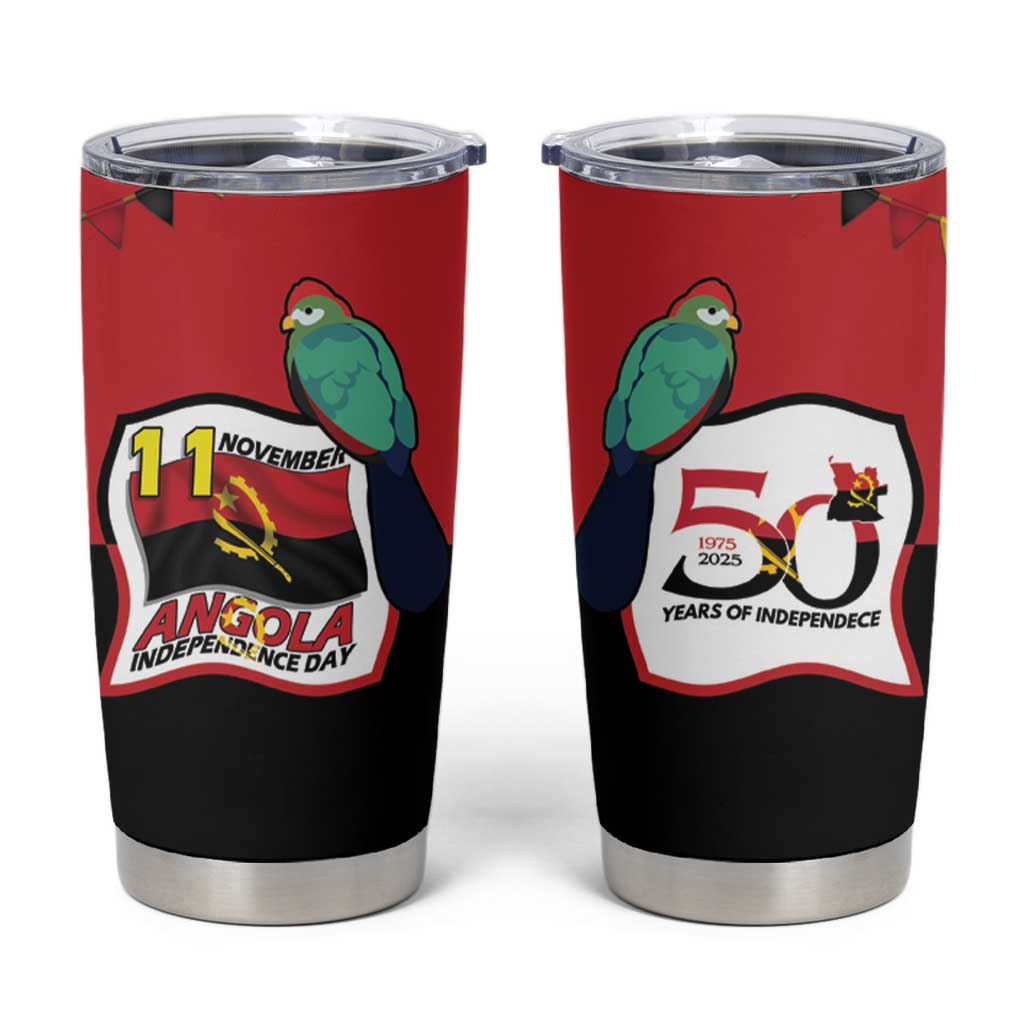 Happy Angola Tumbler Cup 50 Years of Independence - Wonder Print Shop