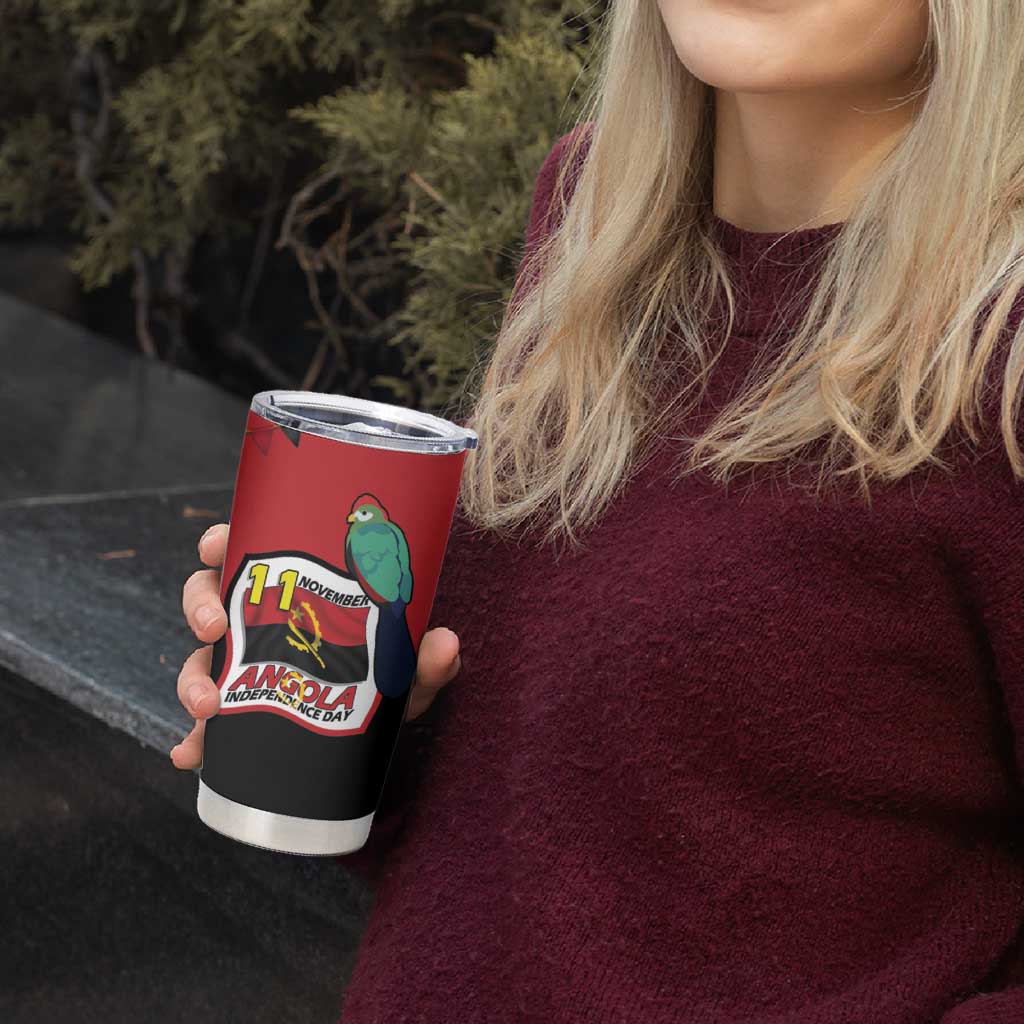 Happy Angola Tumbler Cup 50 Years of Independence - Wonder Print Shop