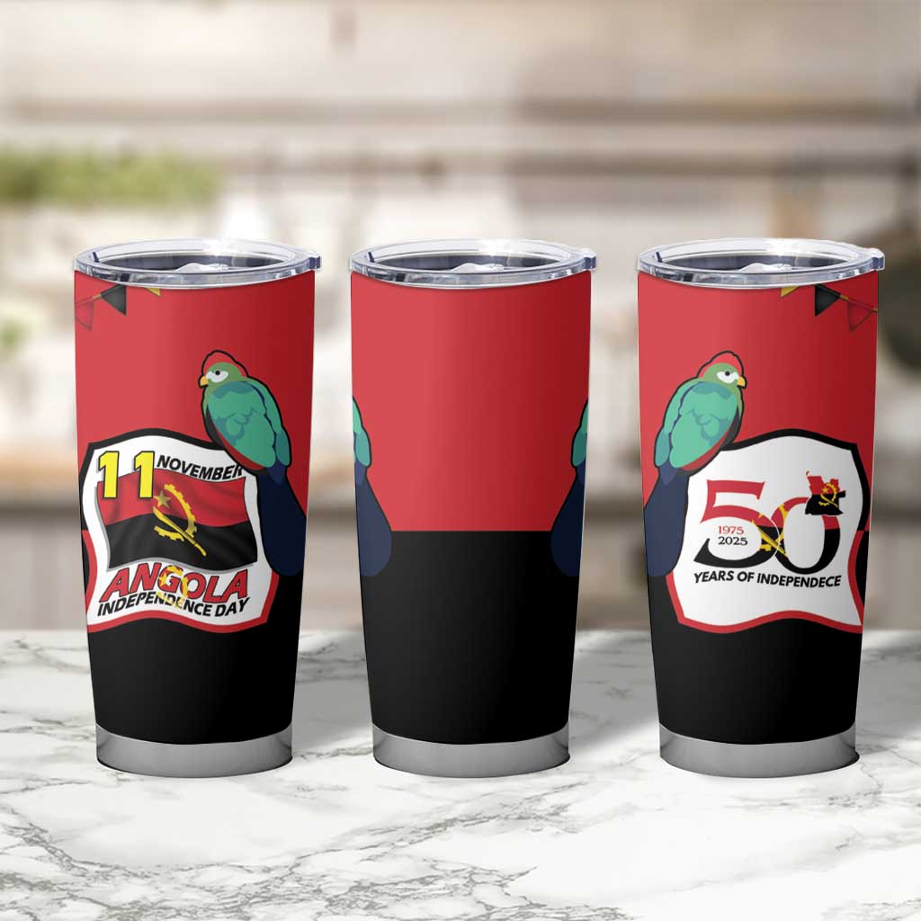Happy Angola Tumbler Cup 50 Years of Independence - Wonder Print Shop