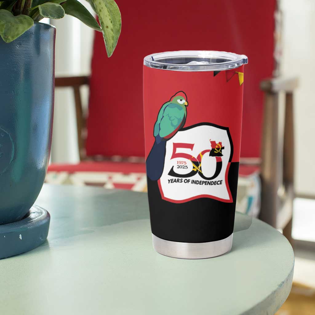 Happy Angola Tumbler Cup 50 Years of Independence - Wonder Print Shop