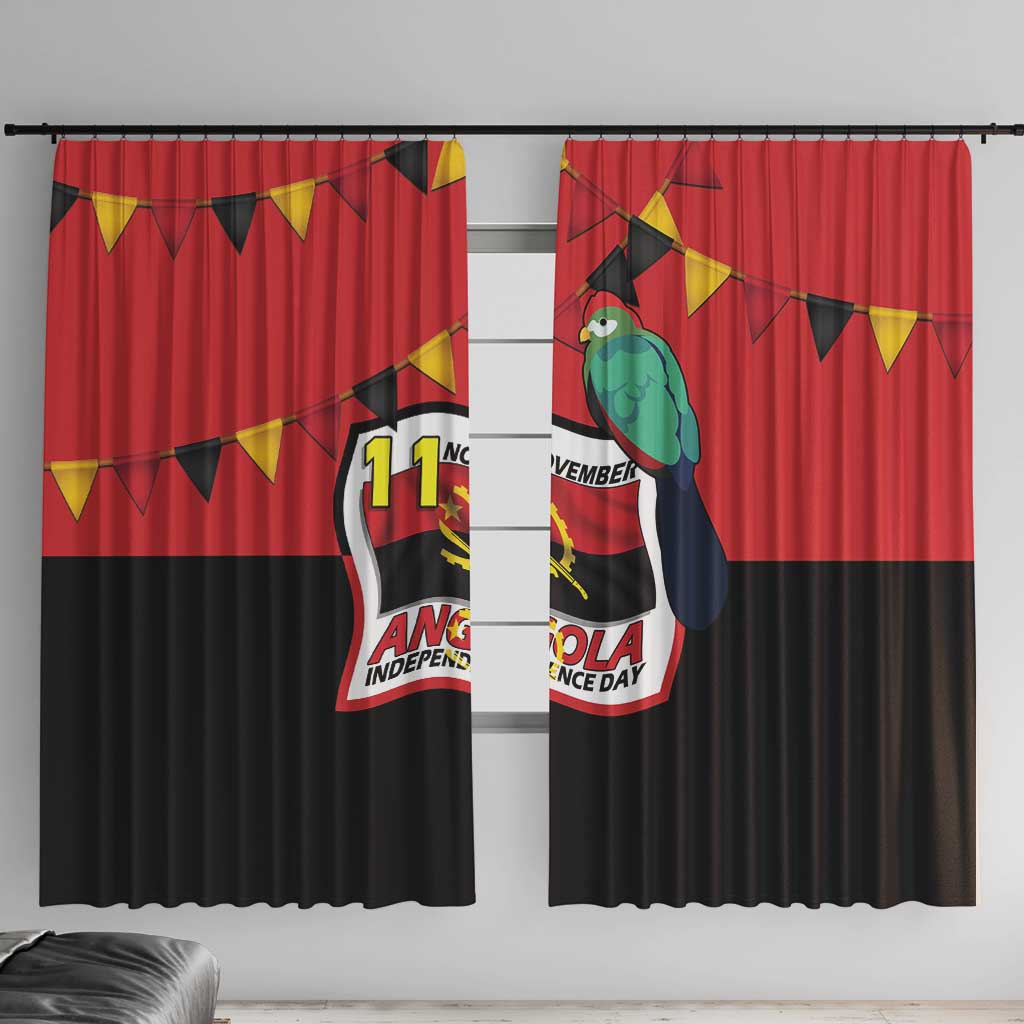 Happy Angola Window Curtain 50 Years of Independence - Wonder Print Shop