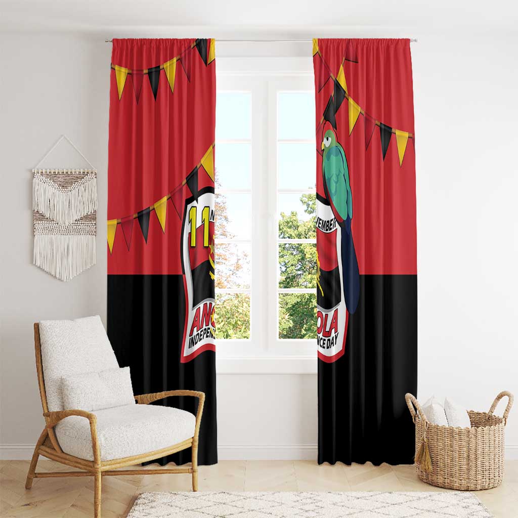 Happy Angola Window Curtain 50 Years of Independence - Wonder Print Shop