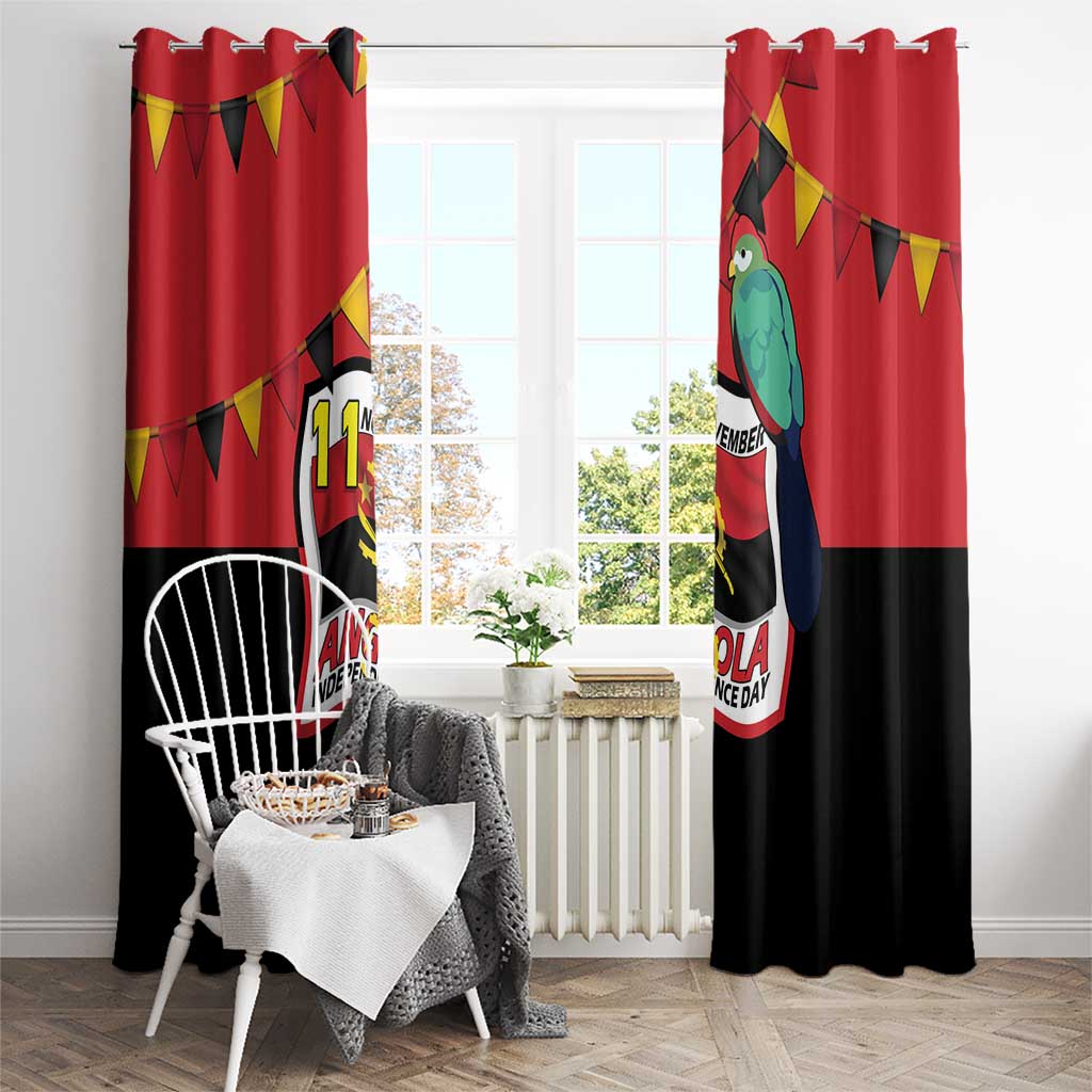 Happy Angola Window Curtain 50 Years of Independence - Wonder Print Shop