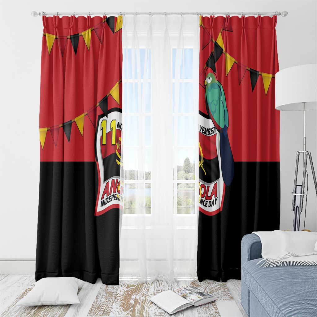 Happy Angola Window Curtain 50 Years of Independence - Wonder Print Shop