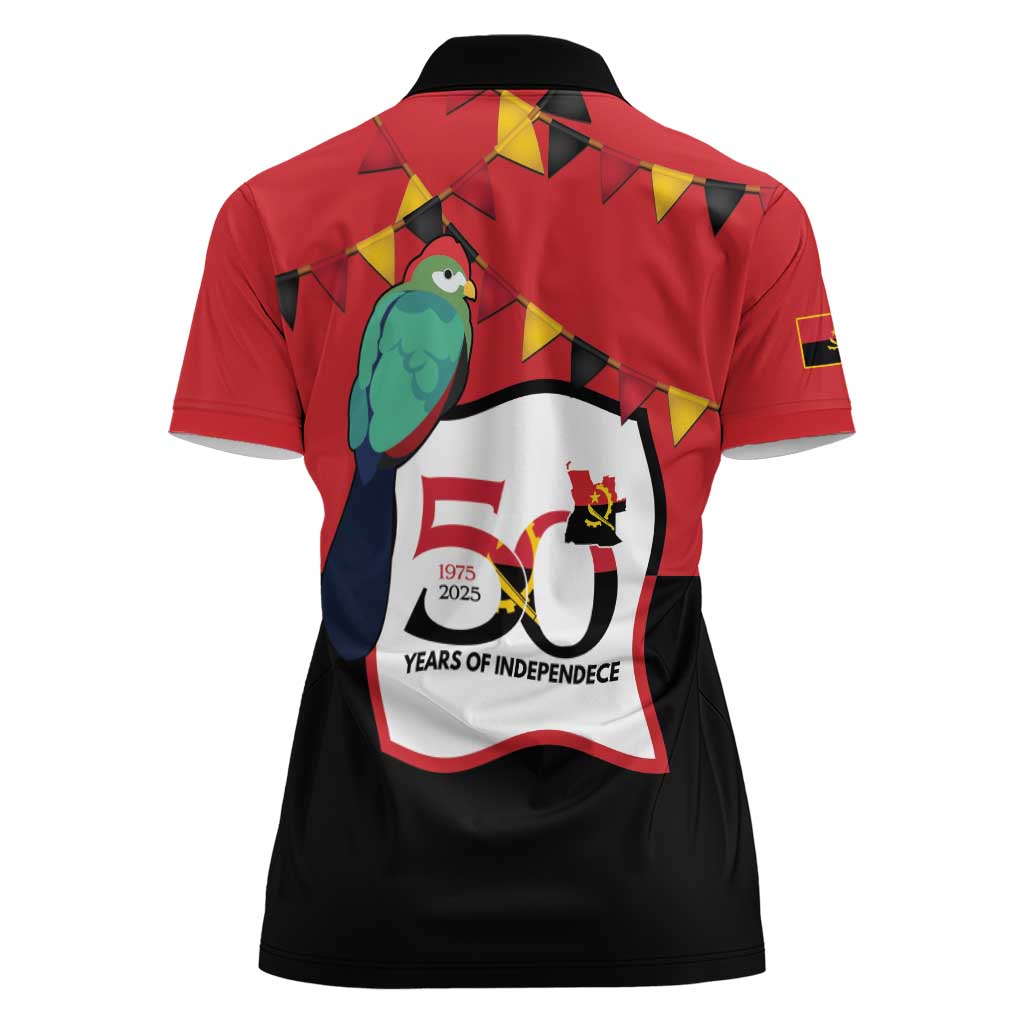 Happy Angola Women Polo Shirt 50 Years of Independence - Wonder Print Shop