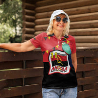 Happy Angola Women Polo Shirt 50 Years of Independence - Wonder Print Shop