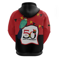 Happy Angola Zip Hoodie 50 Years of Independence - Wonder Print Shop