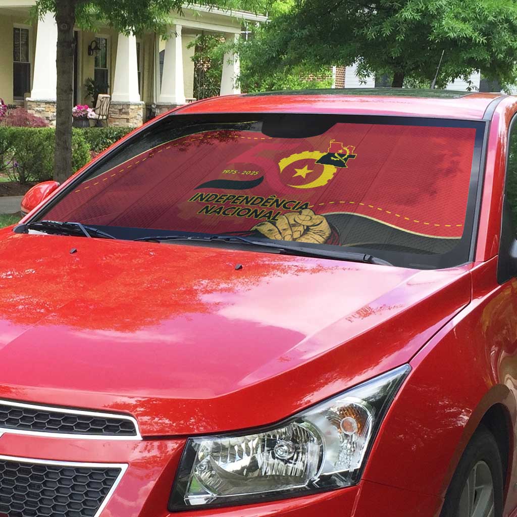 Angola Independence Day Auto Sun Shade Virtue Is Stronger When United - Wonder Print Shop