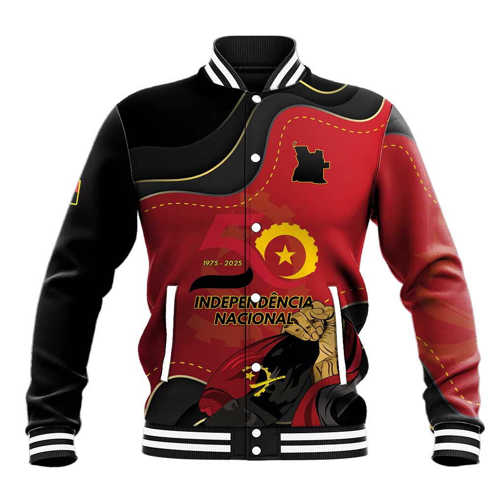 Personalized Angola Independence Day Baseball Jacket Virtue Is Stronger When United - Wonder Print Shop