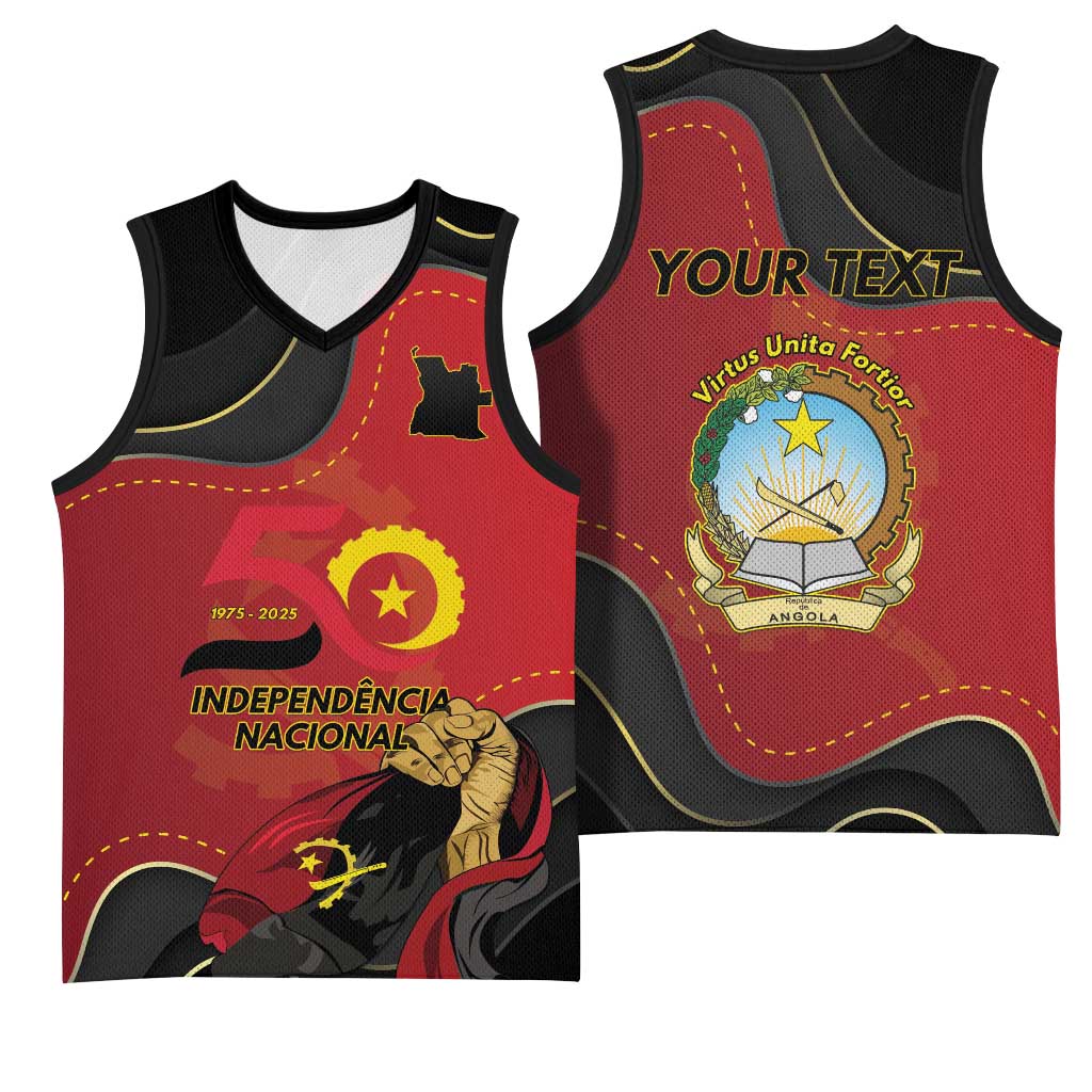 Personalized Angola Independence Day Basketball Jersey Virtue Is Stronger When United - Wonder Print Shop