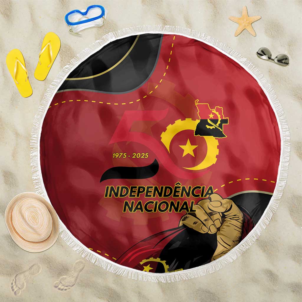 Angola Independence Day Beach Blanket Virtue Is Stronger When United - Wonder Print Shop