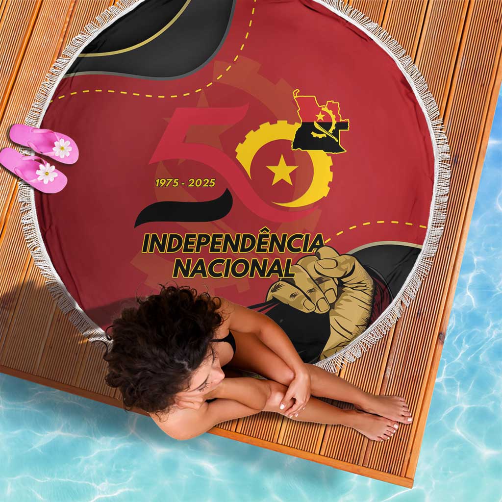 Angola Independence Day Beach Blanket Virtue Is Stronger When United - Wonder Print Shop