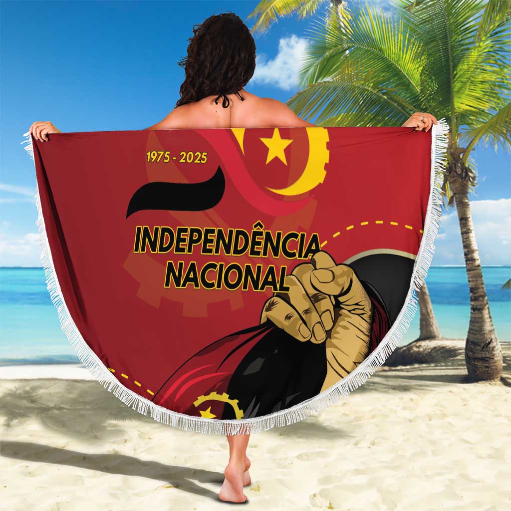Angola Independence Day Beach Blanket Virtue Is Stronger When United - Wonder Print Shop