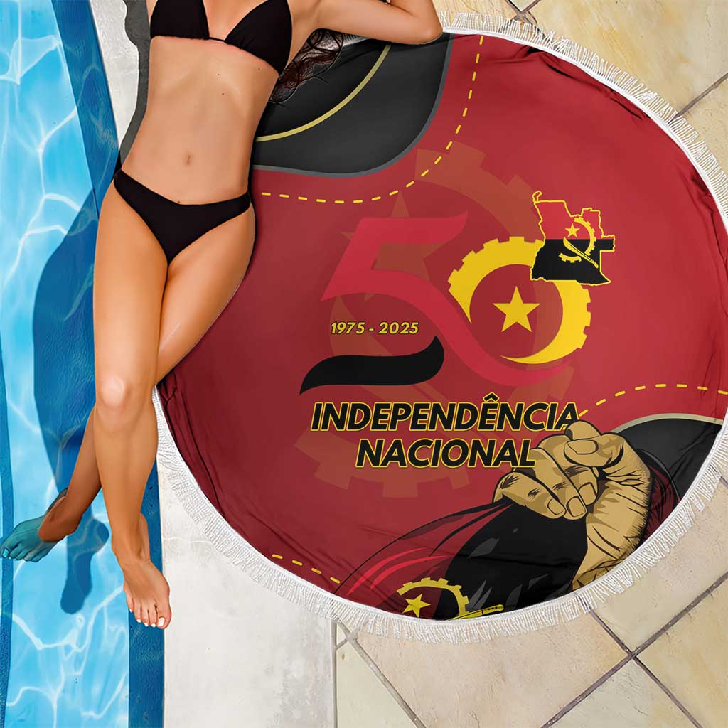 Angola Independence Day Beach Blanket Virtue Is Stronger When United - Wonder Print Shop