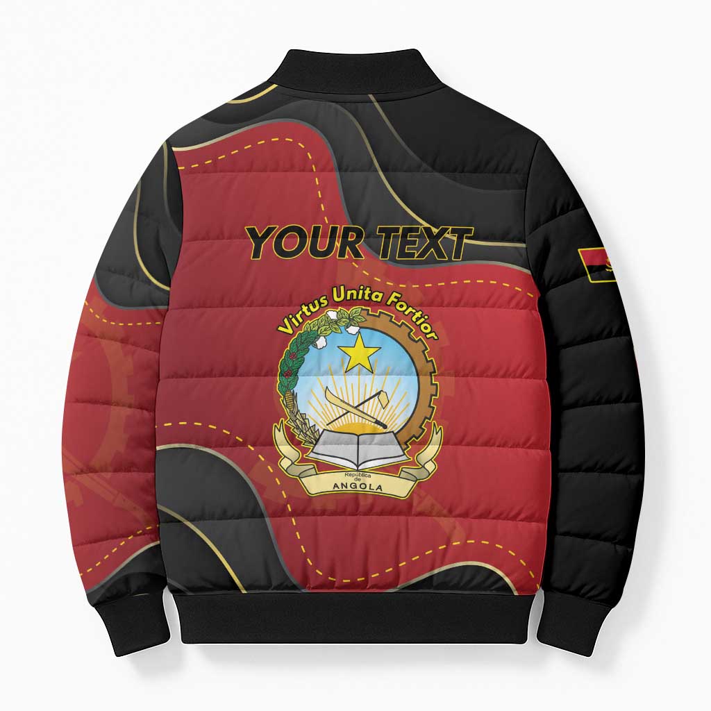 Personalized Angola Independence Day Bomber Puffer Jacket Virtue Is Stronger When United - Wonder Print Shop
