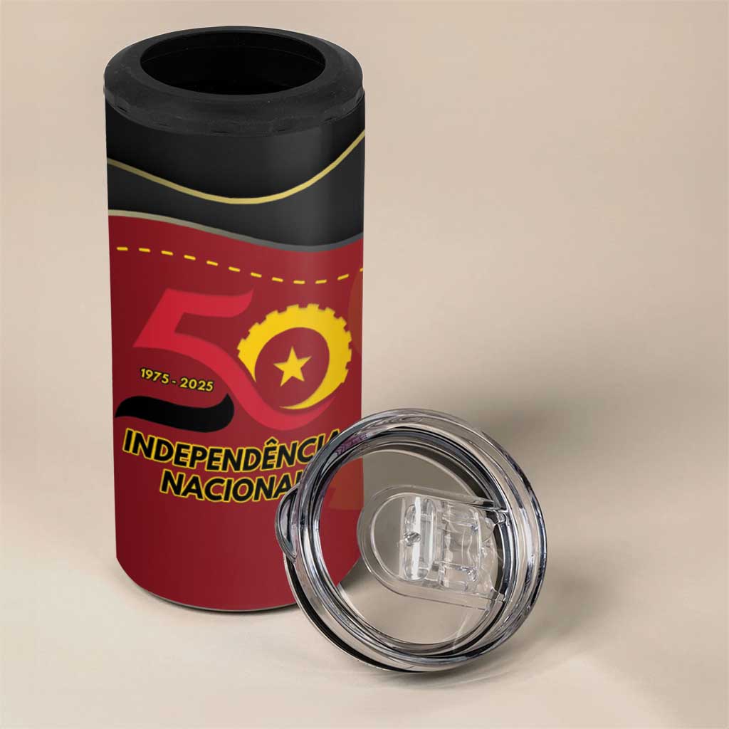 Personalized Angola Independence Day 4 in 1 Can Cooler Tumbler Virtue Is Stronger When United - Wonder Print Shop
