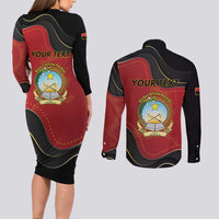 Personalized Angola Independence Day Couples Matching Long Sleeve Bodycon Dress and Long Sleeve Button Shirt Virtue Is Stronger When United - Wonder Print Shop