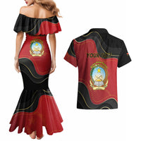 Personalized Angola Independence Day Couples Matching Mermaid Dress and Hawaiian Shirt Virtue Is Stronger When United - Wonder Print Shop