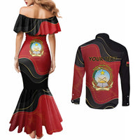 Personalized Angola Independence Day Couples Matching Mermaid Dress and Long Sleeve Button Shirt Virtue Is Stronger When United - Wonder Print Shop