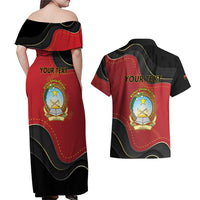 Personalized Angola Independence Day Couples Matching Off Shoulder Maxi Dress and Hawaiian Shirt Virtue Is Stronger When United - Wonder Print Shop