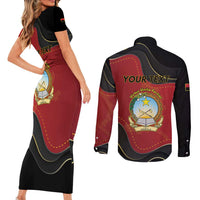 Personalized Angola Independence Day Couples Matching Short Sleeve Bodycon Dress and Long Sleeve Button Shirt Virtue Is Stronger When United - Wonder Print Shop
