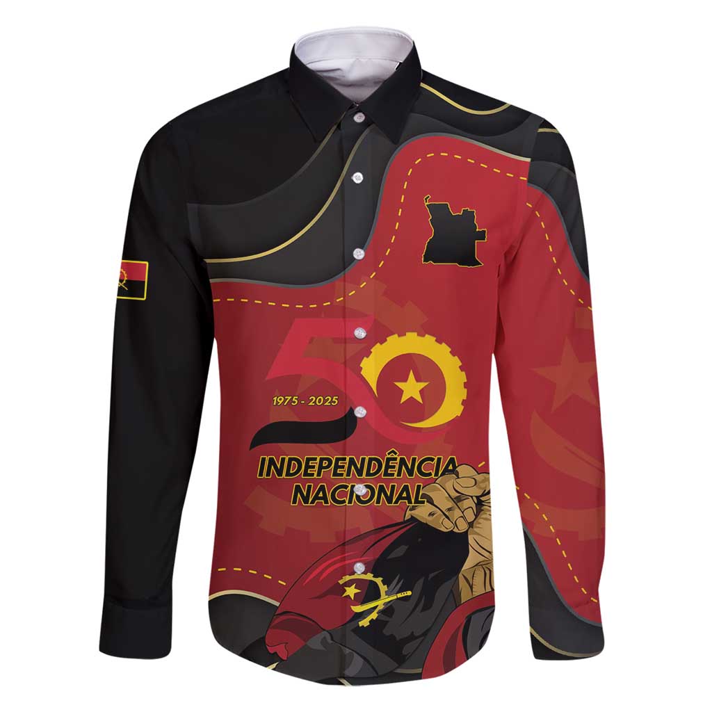 Personalized Angola Independence Day Family Matching Long Sleeve Bodycon Dress and Hawaiian Shirt Virtue Is Stronger When United - Wonder Print Shop