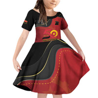 Personalized Angola Independence Day Family Matching Off Shoulder Short Dress and Hawaiian Shirt Virtue Is Stronger When United - Wonder Print Shop