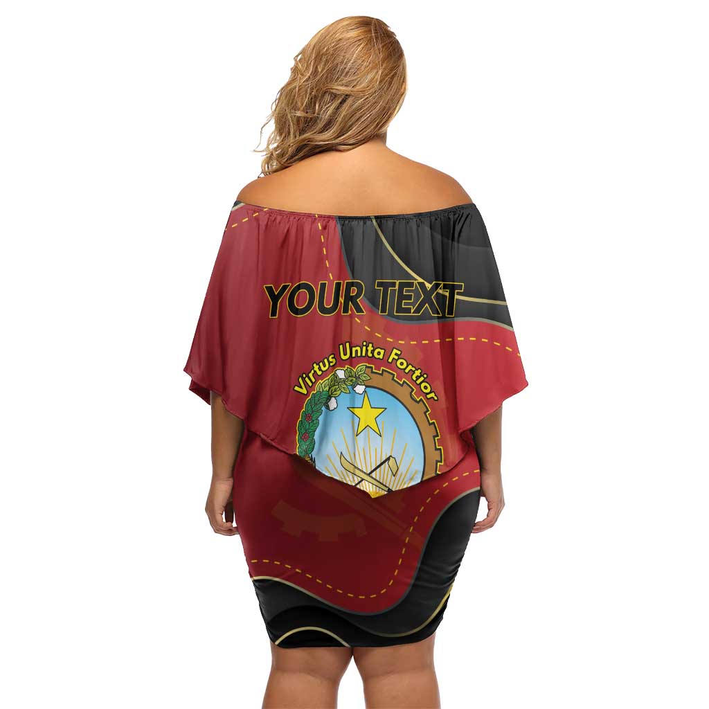 Personalized Angola Independence Day Family Matching Off Shoulder Short Dress and Hawaiian Shirt Virtue Is Stronger When United - Wonder Print Shop