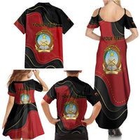 Personalized Angola Independence Day Family Matching Summer Maxi Dress and Hawaiian Shirt Virtue Is Stronger When United - Wonder Print Shop