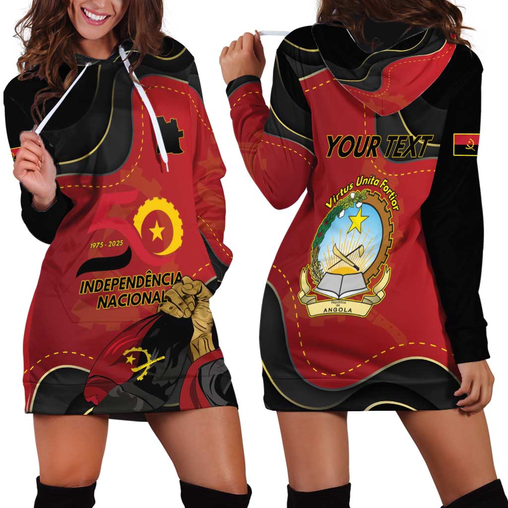 Personalized Angola Independence Day Hoodie Dress Virtue Is Stronger When United - Wonder Print Shop