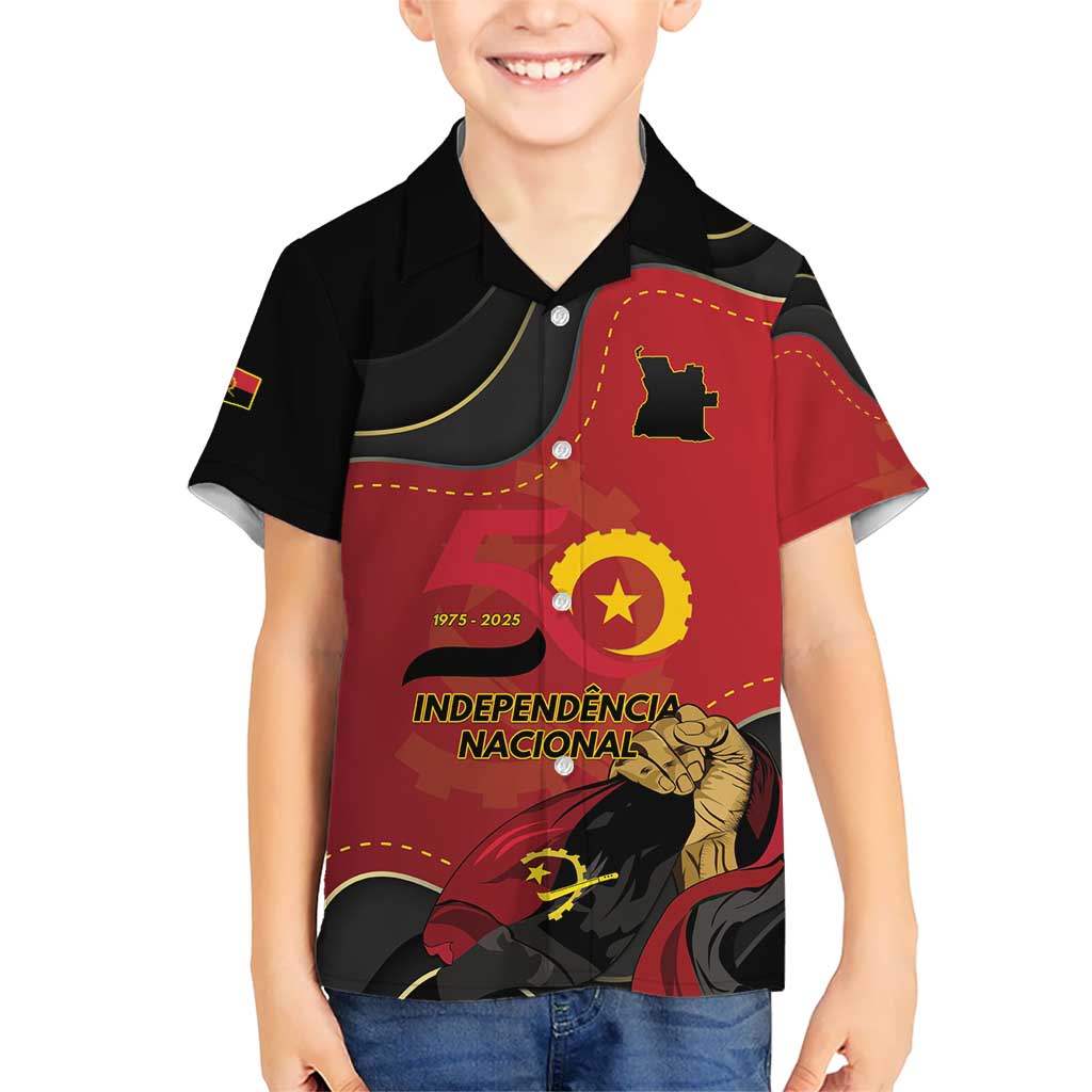 Personalized Angola Independence Day Kid Hawaiian Shirt Virtue Is Stronger When United - Wonder Print Shop