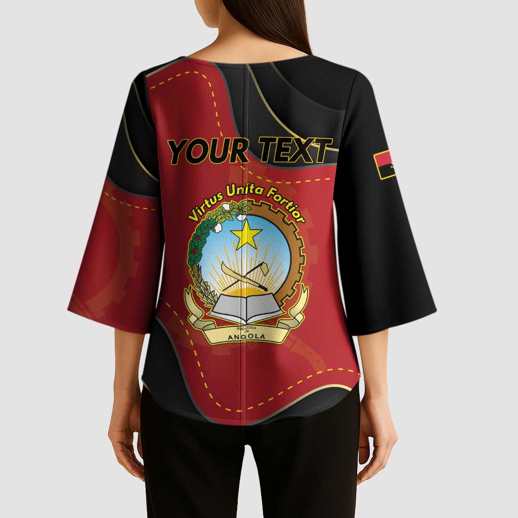 Personalized Angola Independence Day Kimono Sleeve Blouse Virtue Is Stronger When United - Wonder Print Shop