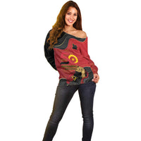 Personalized Angola Independence Day Off Shoulder Sweater Virtue Is Stronger When United - Wonder Print Shop