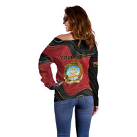 Personalized Angola Independence Day Off Shoulder Sweater Virtue Is Stronger When United - Wonder Print Shop