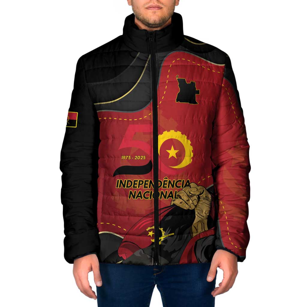 Personalized Angola Independence Day Padded Jacket Virtue Is Stronger When United - Wonder Print Shop