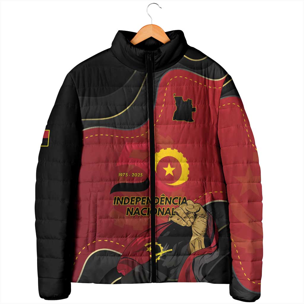 Personalized Angola Independence Day Padded Jacket Virtue Is Stronger When United - Wonder Print Shop