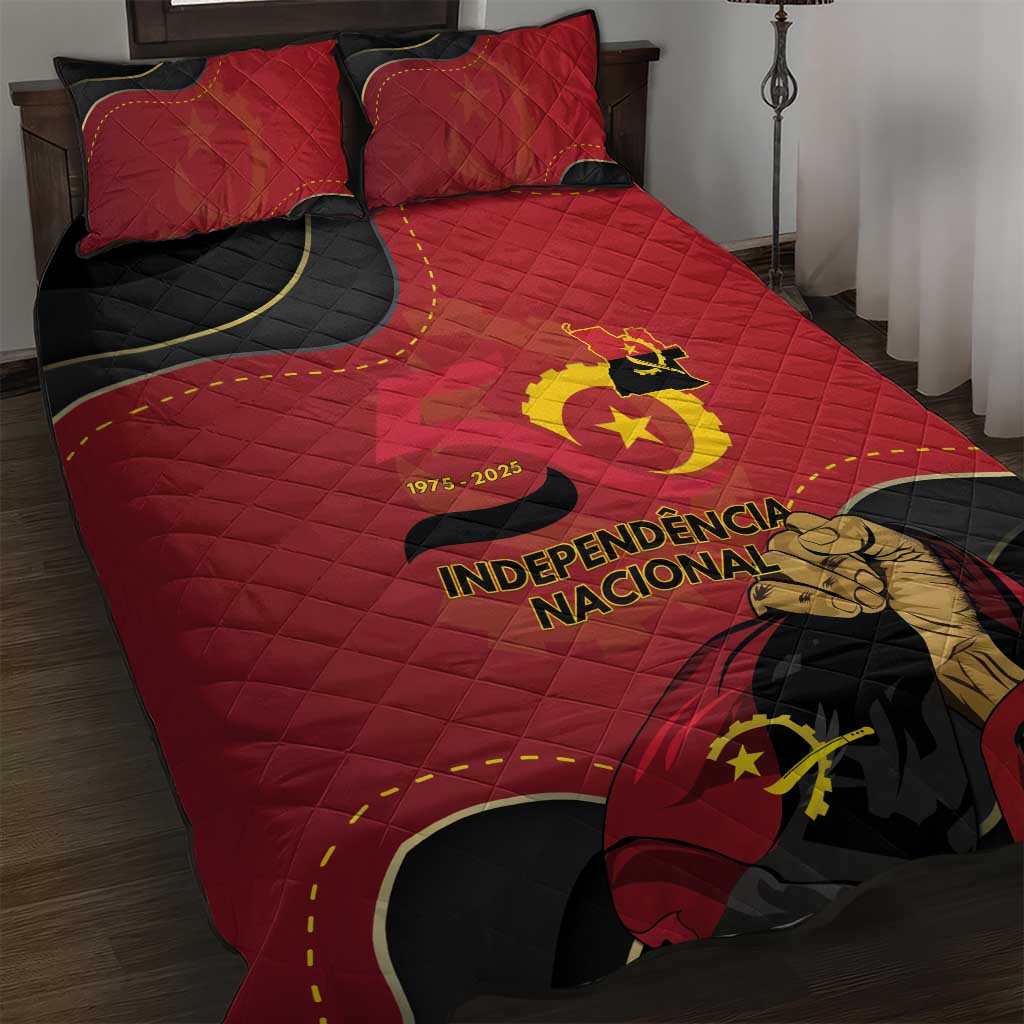 Angola Independence Day Quilt Bed Set Virtue Is Stronger When United - Wonder Print Shop