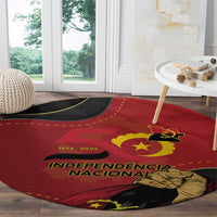 Angola Independence Day Round Carpet Virtue Is Stronger When United - Wonder Print Shop
