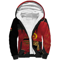 Personalized Angola Independence Day Sherpa Hoodie Virtue Is Stronger When United - Wonder Print Shop