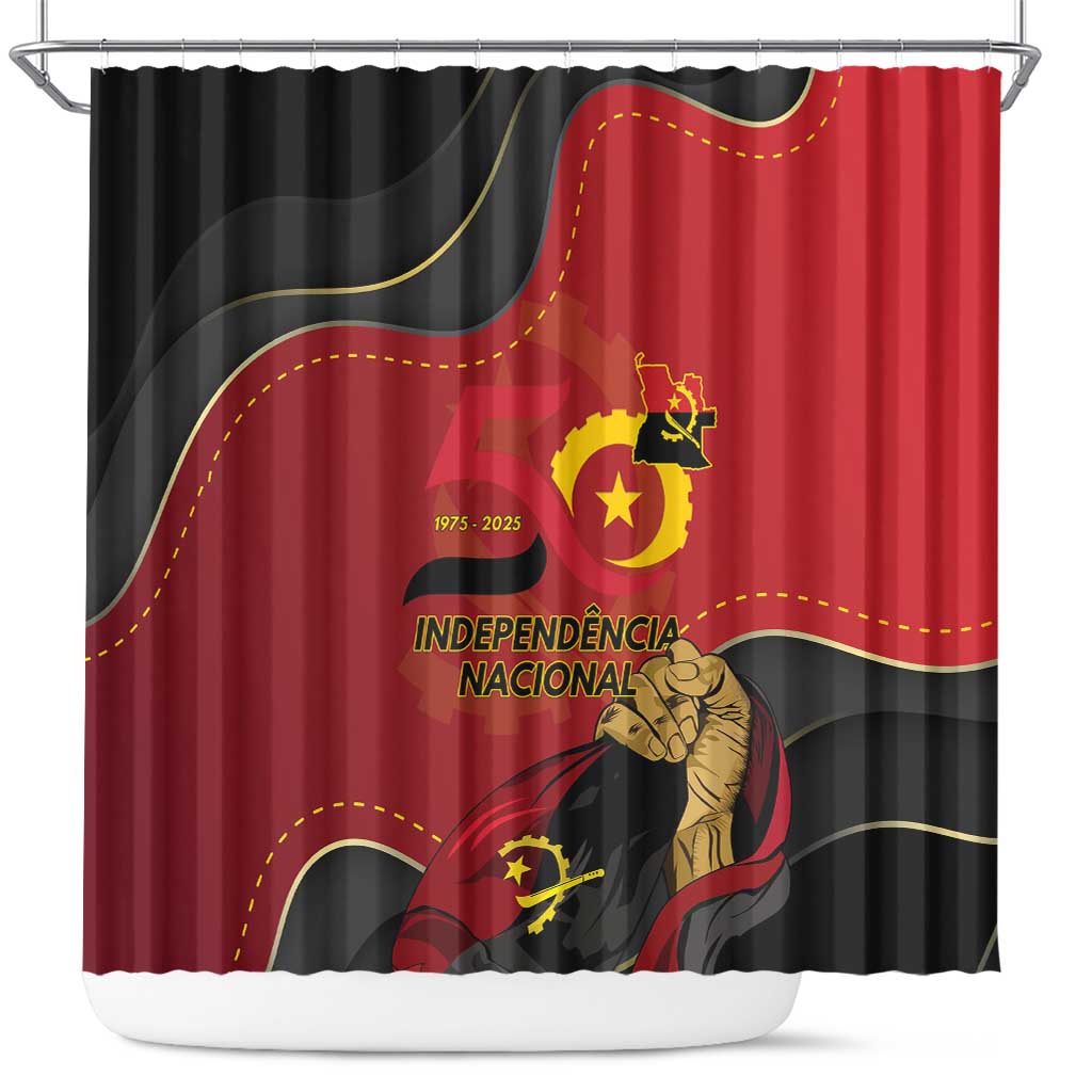 Angola Independence Day Shower Curtain Virtue Is Stronger When United - Wonder Print Shop