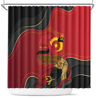 Angola Independence Day Shower Curtain Virtue Is Stronger When United - Wonder Print Shop