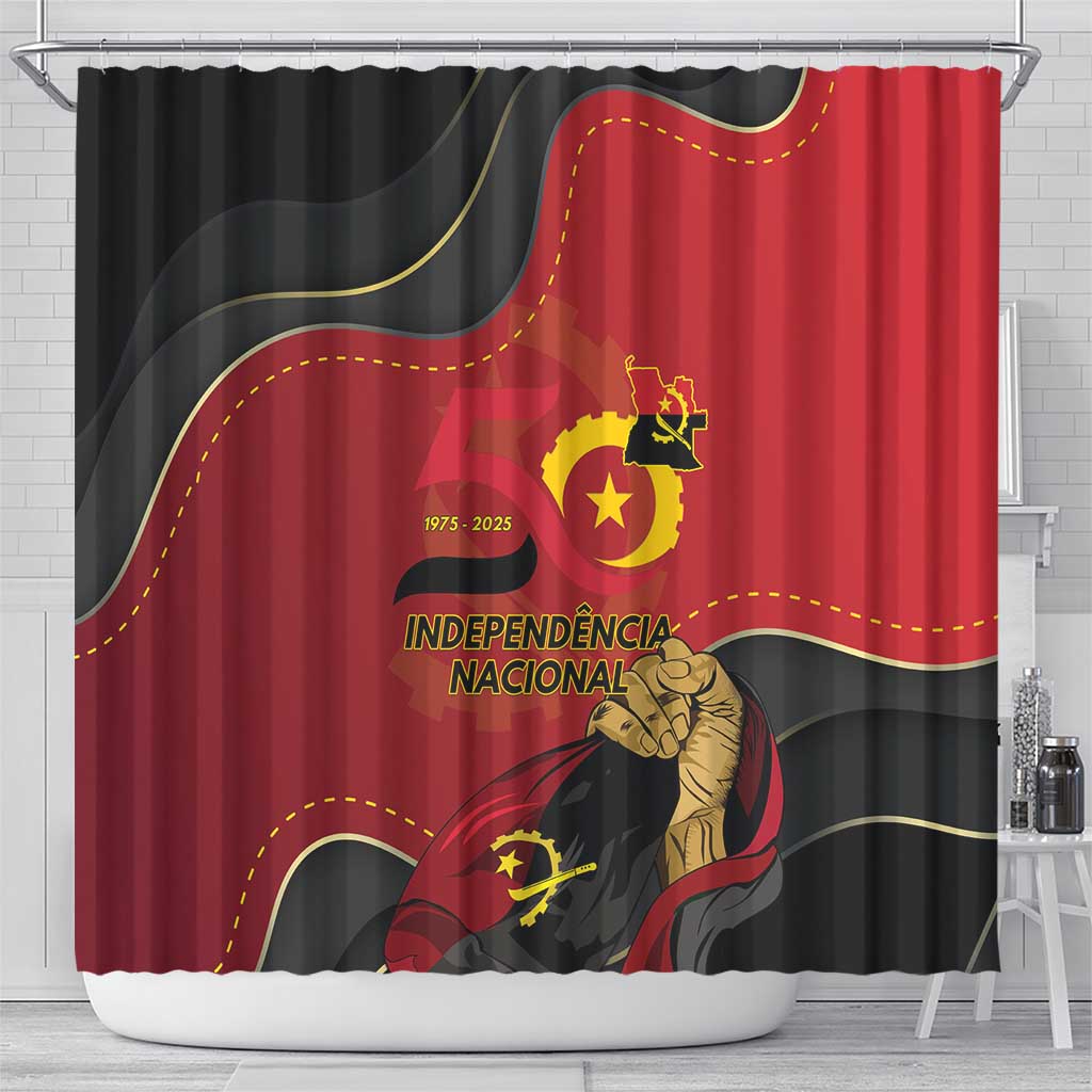 Angola Independence Day Shower Curtain Virtue Is Stronger When United - Wonder Print Shop