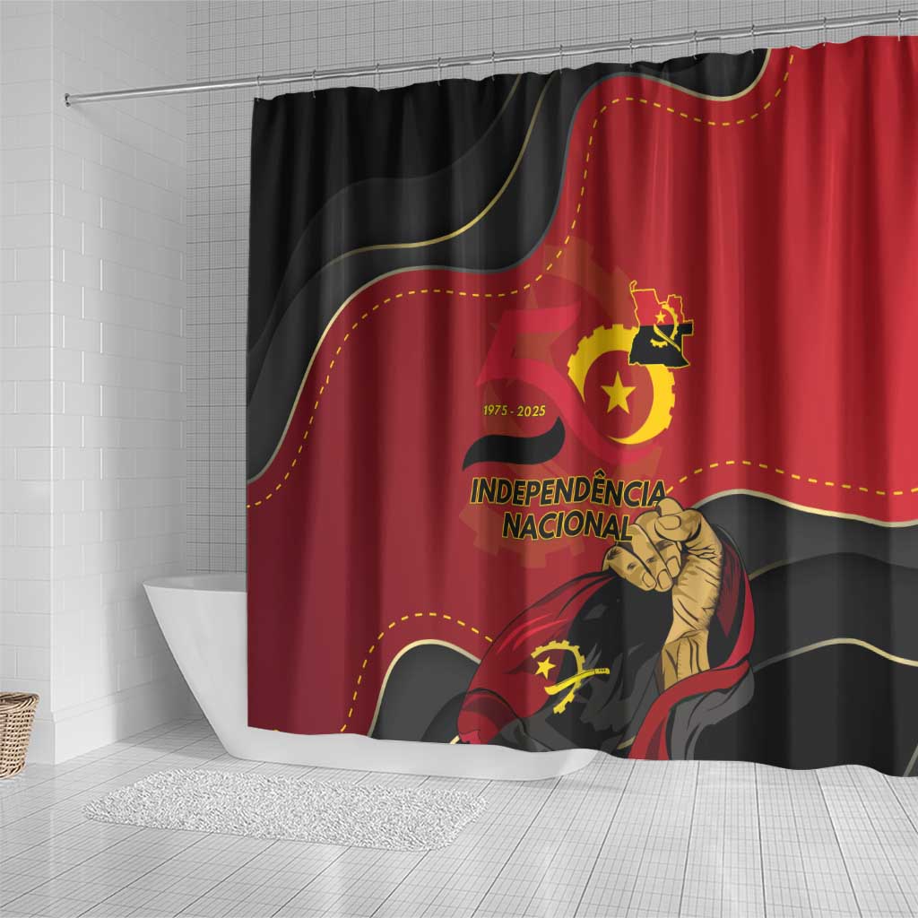 Angola Independence Day Shower Curtain Virtue Is Stronger When United - Wonder Print Shop