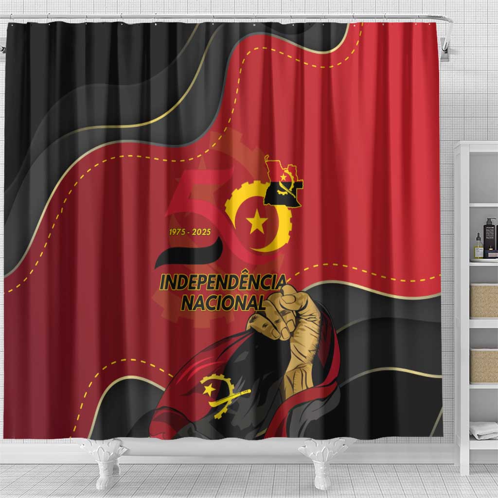 Angola Independence Day Shower Curtain Virtue Is Stronger When United - Wonder Print Shop