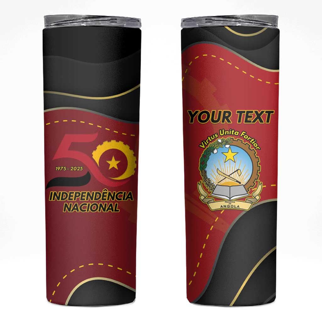 Personalized Angola Independence Day Skinny Tumbler Virtue Is Stronger When United - Wonder Print Shop